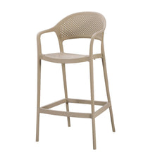 Set de 4 Sillas para Bar Curitiva, Taupe, con Reposa Pies Doble Proposito