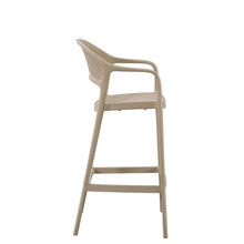 Set de 4 Sillas para Bar Curitiva, Taupe, con Reposa Pies Doble Proposito