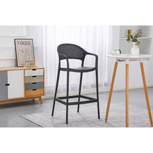 Set de 4 Sillas para Bar Curitiva, Negro, con Reposa Pies Doble Proposito