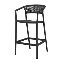 Set de 2 Sillas para Bar Salvador, Negro, con Reposa Pies Doble Proposito