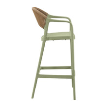 Set de 2 Sillas para Bar Balí, Verde, Doble Propósito con Reposa Pies