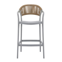 Set de 2 Sillas para Bar Balí, Gris, Doble propósito con Reposa Pies