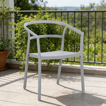 Set de 4 Sillas Porto, Gris, con Espaldar Minimalista y Diseño Moderno