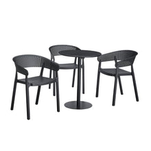 Set de 4 Sillas Manaos, Negro, con Espaldar Minimalista y Diseño Moderno