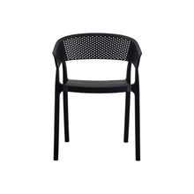 Set de 4 Sillas Manaos, Negro, con Espaldar Minimalista y Diseño Moderno