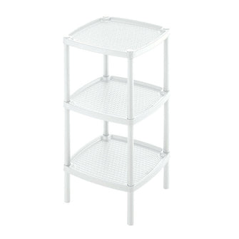 Mesa Multiusos Cuadrada de 3 Niveles Blanco