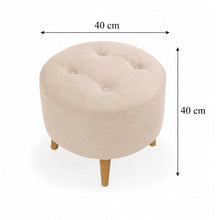 Sala Sofa Cama Reclinable 70x76x86cm + Puff + Mesa de Centro N Beige/Blanca