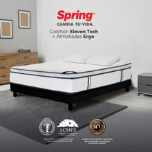 Colchón Spring Eleven Tech King 200X200 Cm  Gratis Almohadas Ergo
