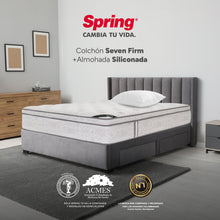 Combo Colchón Spring  Seven Firm Doble 140X190 Cm +  Set Almohada Siliconada