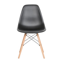 Set 2 Silla De Comedor Eames De Polipropileno Y Madera Negro