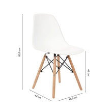 Set 4 Silla de Comedor Eames Blanco