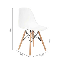 Set 2 Sillas De Comedor Eames De Polipropileno Blanco