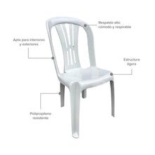 Silla Plástica Sira Blanca, Blanco