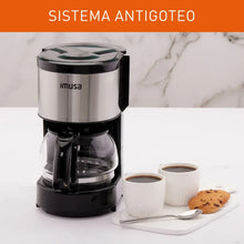 Cafetera Imusa 6 Tazas, Gris y Negro