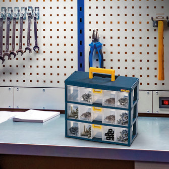 Caja Organizadora Modular Gavetas 3x80 Milimetros Azul Petróleo
