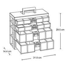 Caja Organizadora Modular Gavetas 2x40 + 2x80 Milímetros Negro