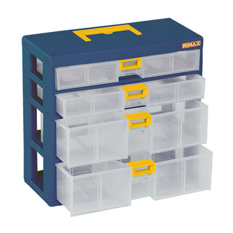 Caja Organizadora Modular Gavetas 2x40 + 2x80 Milímetros Azul Petróleo