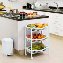 Canasta Móvil Rectangular de 3 Niveles Blanca