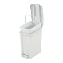 Basurero Pedal Delgado 10 Litros Blanco vm