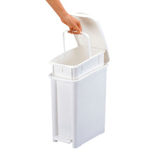 Basurero Pedal Delgado 10 Litros Blanco vm