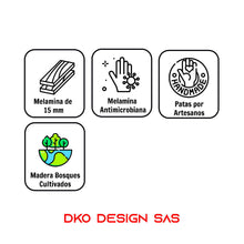 Mesa De Centro Ovalada Roma (30x120x60) Blanca.