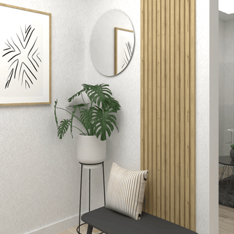 Panel Art 3D Decorativo, Café Claro, para Decorar tus Espacios X2