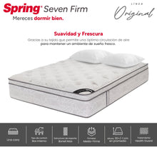 Combo Colchón Spring  Seven Firm King 200X200 Cm +  Set Almohada Siliconada