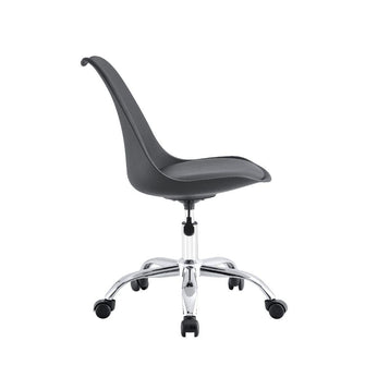 Silla de Escritorio Jetix, Negro, Giratoria y acolchada con base metálica