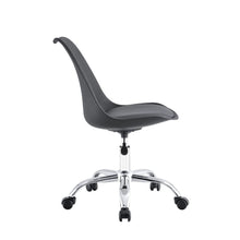 Kit de Cuatro Sillas de Escritorio Jetix, Negro, Giratoria y acolchada con base metálica