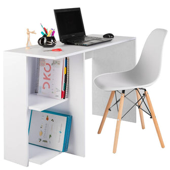 Combo Escritorio Tony(75x80x40)Blanco + Silla Eames