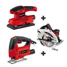 Sierra Caladora 400 Watts + Sierra Circular 7-1/4" 1.400 Watts + Lijadora 1/3 Pliego 150watts