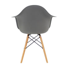 Kit por 2 Silla Eames Con Brazos Patas en Madera - Gris