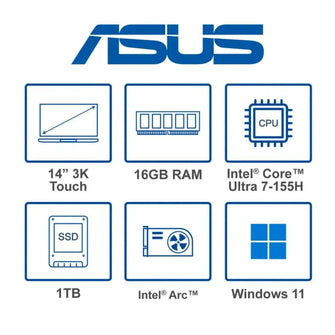 Portátil Asus 14 Pulgadas Ux3405Ma Ultr7Pl