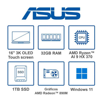 Portátil Asus 16 Pulgadas Gris