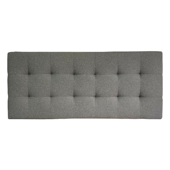 Combo Cabecero Cama Doble (60x140x5) Gris Memphis + Set x 2 mesas de noche Toulus Flotantes