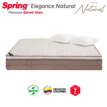 Colchón Spring Elegance Natural Doble 140X190 Cm  Gratis Almohadas Siliconadas