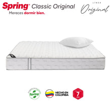 Combo Colchón Spring Classic Original Semisencillo 90X190 Cm + Set Almohada Siliconada