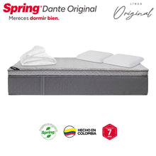 Colchón Spring Dante Original King 200X200 Cm  + Set Almohadas Ergo + Protector