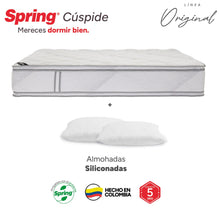Combo Colchón Spring  Cuspide-King 200X200 Cm +  Set Almohada Siliconada