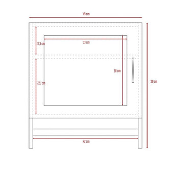 Gabinete de Baño Aqua, Beige y Blanco, Incluye Espejo