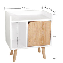 Mesa De Noche Dreams 50x45x30cm Blanca Con Puerta