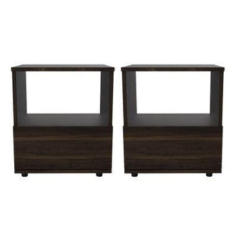 Combo Para Habitación Tenesis, Incluye Cama - Colchón - Dos Mesas de Noche y Repisa