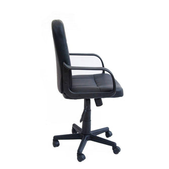 Silla de Escritorio Viena, Wengue, con Cómodo Espaldar y Rodachinas Para Su Fácil Desplazamiento