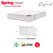 Colchón Spring Smart 140X190 Gratis Set Almohadas Siliconadas