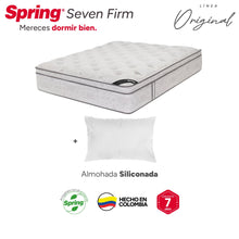 Combo Colchón Spring  Seven Firm Sencillo 100X190 Cm +  Set Almohada Siliconada