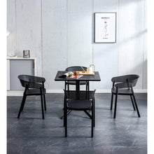 Set de 2 Sillas Manaos, Negro, con Espaldar Minimalista y Diseño Moderno