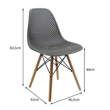 Kit por 4 Silla Air Eames Para Sala Comedor Restaurante - Gris