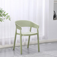 Set de 4 Sillas Manaos, Verde, con Espaldar Minimalista y Diseño Moderno