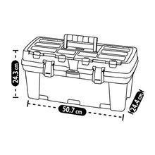 Caja Herramientas 20" Plus Cerradura Plástica Negra