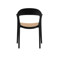 Silla Rio, Negro y beige, Con espaldar abierto y diseño Moderno